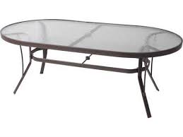 Oval Glass Top Dining Table
