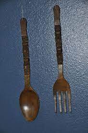 Vintage Wood Spoon And Fork Wall Decor