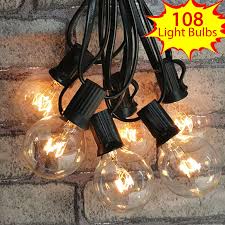 100ft Outdoor String Lights G40 Globe