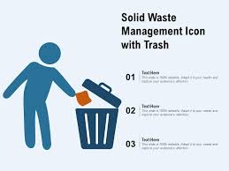 Solid Waste Management Icon With Trash