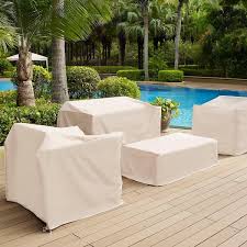 Crosley 4pc Furniture Cover Set Tan Loveseat 2 Chairs Coffee