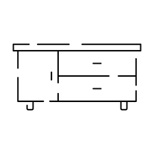 Simple Furniture Vector Line Icons Home