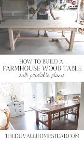 Wood Farmhouse Dining Table Free Plans