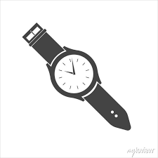 Classic Wrist Watch Clock Icon Vector