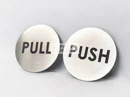 Push Pull Round Stainless Steel