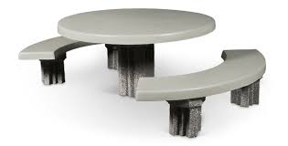 Round Concrete Picnic Table With