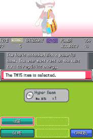 tm15 hyper beam in pokémon hgss