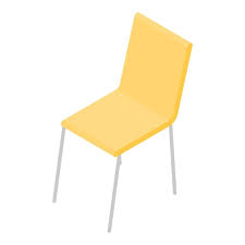 Plastic Office Chair Icon Isometric