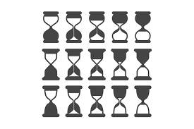 Sand Clock Or Timer Silhouette Symbols