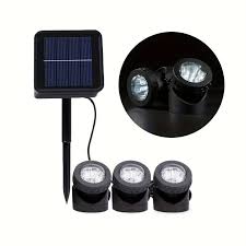 Head Lights Solar Pond Spotlights 6 Led