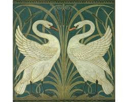 Art Nouveau Swans Art Print Walter