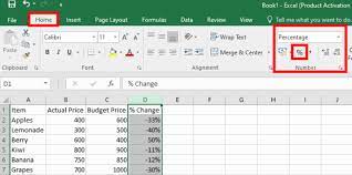 Calculate Percent Change In Excel