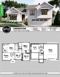 Split Level Modern Farmhouse House Plan