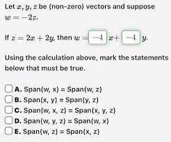 Answered Let X Y Z Be Non Zero Vectors