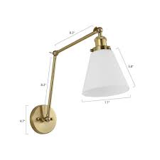 Gold Swing Arm Adjustable Wall Lamps