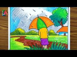 Rainy Day Rainyday Drawing For Kids