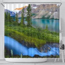 Mountain Lake Shower Curtain Bathroom