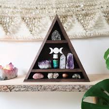 Coppermoon Triangle Shelf Crystal Shelf