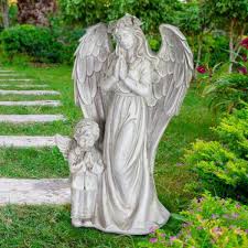 Exhart Led Halo Angel With Boy With