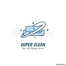 Sofa Cleaning Service Logo In Cartoon
