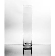 Glass Rectangular Vase 18 X 4