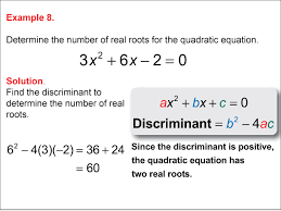 Math Example Quadratics Calculating