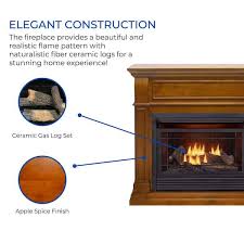 Duluth Forge Dual Fuel Ventless Gas Fireplace 26 000 Btu Remote Control Apple Spice Finish