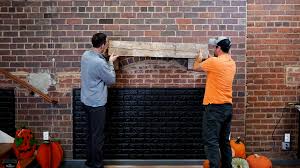 Install A Mantel Over A Brick Fireplace