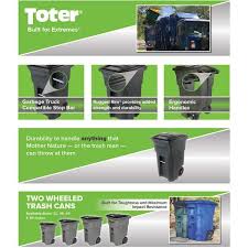 Toter 64 Gallon Black Rolling Outdoor