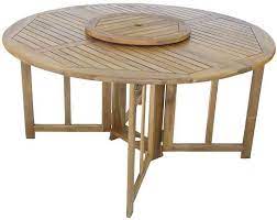 Henley Round Wooden Garden Table Lazy