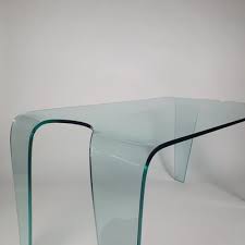 Large Curved Glass Dining Table For
