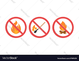 No Open Fire Icon In Flat Style Royalty