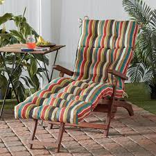 Greendale Home Fashions 22 In X 72 In Sunset Stripe Outdoor Chaise Lounge Cushion