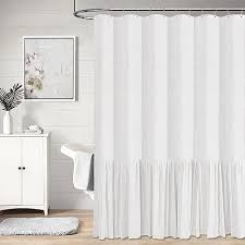 Extra Long Linen Shower Curtain 72x84