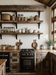 Rustic Charm In Small Kitchen Clever