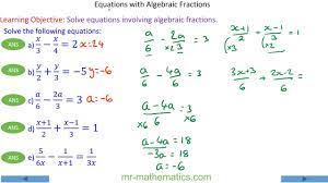 How To Solve Equations With Algebraic