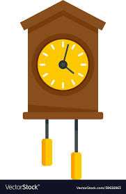 Swiss Wall Clock Icon Flat Isolated