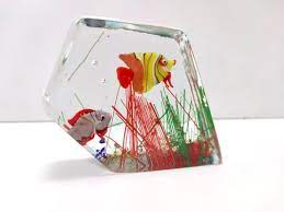 Murano Glass Aquarium Paperweight By