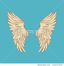 Vector Wings Icon Vintage Angel Wings