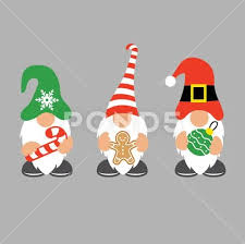 Gnomes With Candy Cane Gift