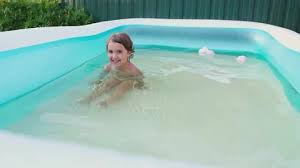 Hot Girl In Pool Stock Footage