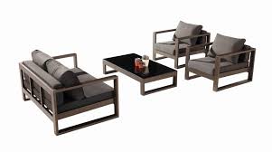 Amber Modern Outdoor Loveseat Set With