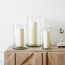 Pure Recycled Glass Hurricanes West Elm