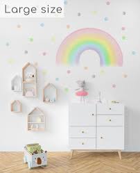 Rainbow And Polka Dots Nursery Decor
