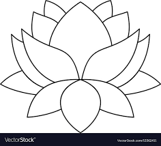 Lotus Flower Icon Outline Ilration