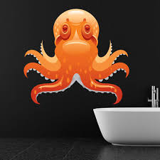 Orange Octopus Wall Sticker Ws 41447