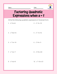 Pre Algebra And Algebra 1 Factoring