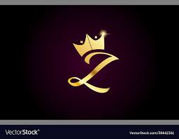 Z Alphabet Letter Icon Design With King