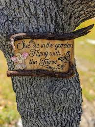 Outdoor Fairy Remembrance Sign Garden