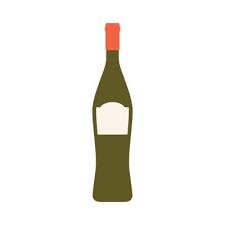 Old Wine Bottle Icon Flat Ilration